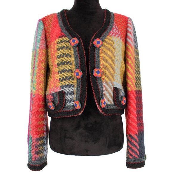 Moschino Jackets & Blazers - Moschino Couture Multicolor Wool Knit Jacket 10